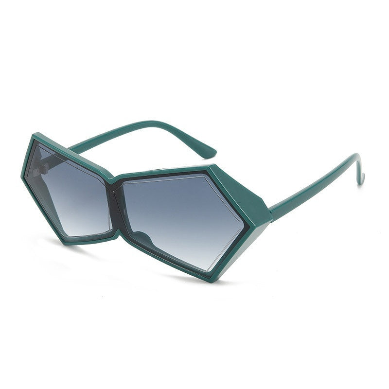 UV Protection Polygon Frame Sun Glasses